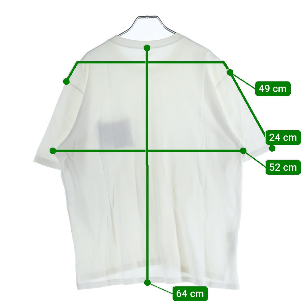 lucien pellat-finet(ルシアンペラフィネ) ポケット スカル クルーネック半袖Tシャツ カットソー ホワイト