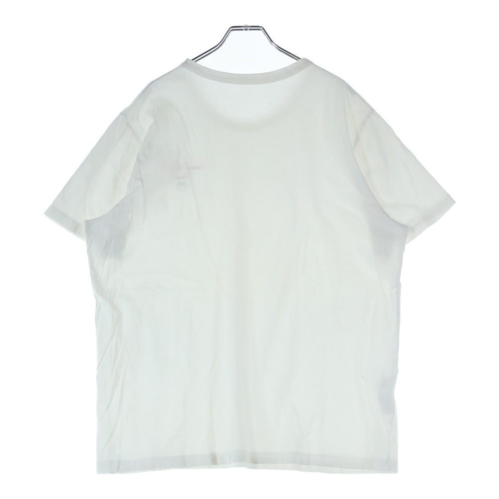 lucien pellat-finet(ルシアンペラフィネ) スカルプリント クルーネック半袖Tシャツ カットソー ホワイト