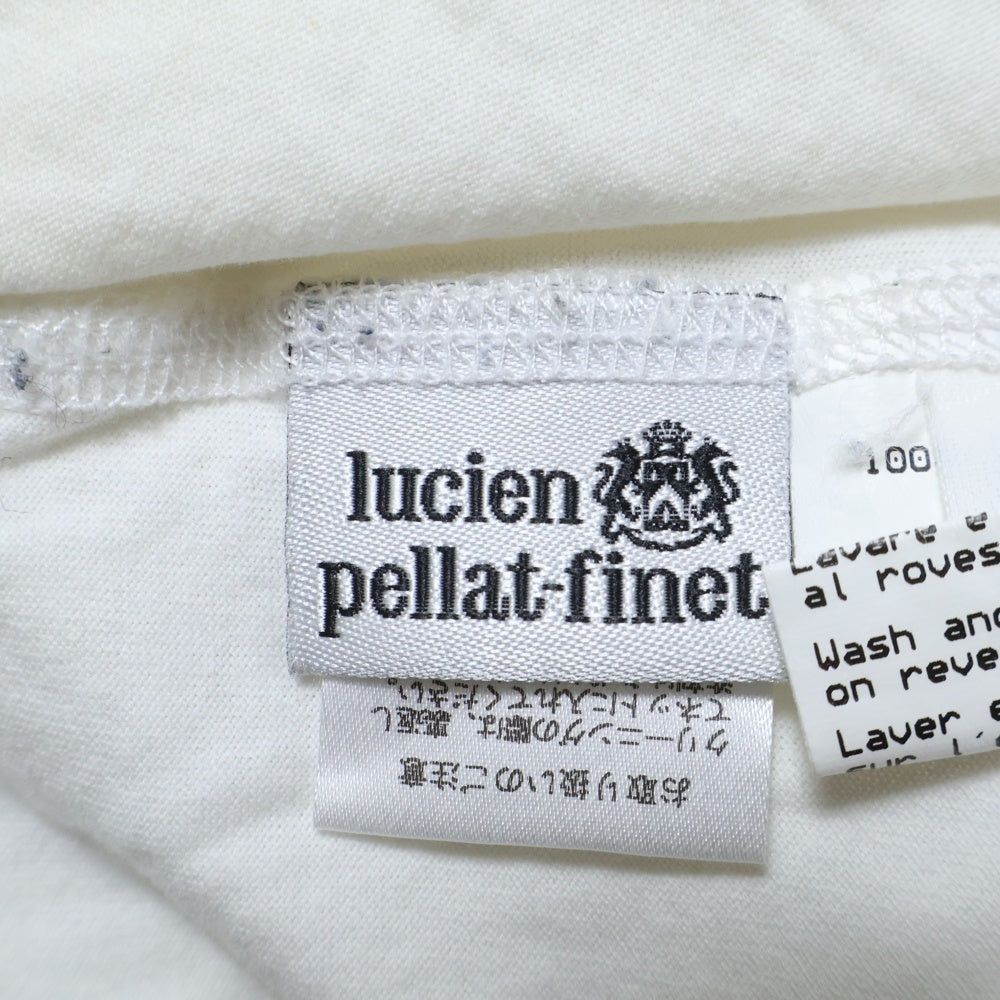 lucien pellat-finet(ルシアンペラフィネ) スカルプリント クルーネック半袖Tシャツ カットソー ホワイト