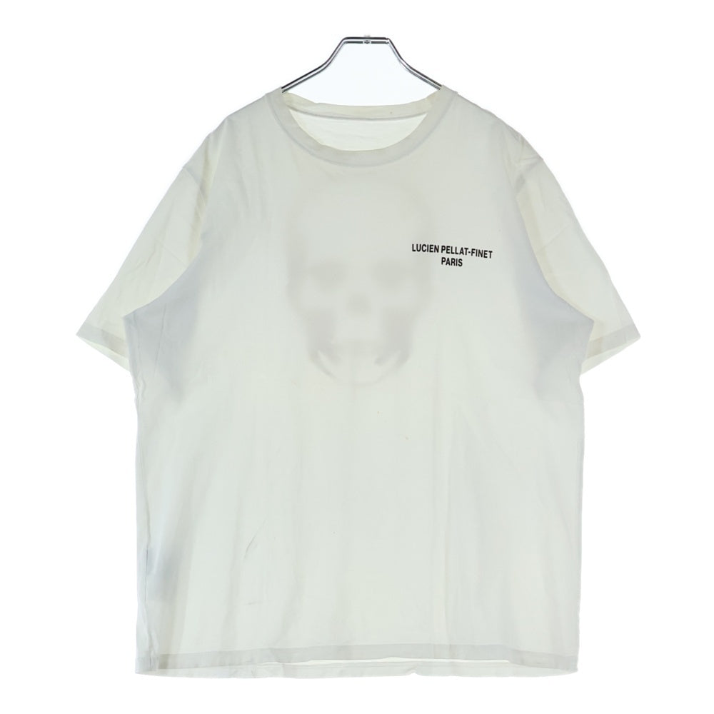 lucien pellat-finet(ルシアンペラフィネ) バックスカルプリント クルーネック半袖Tシャツ カットソー ホワイト