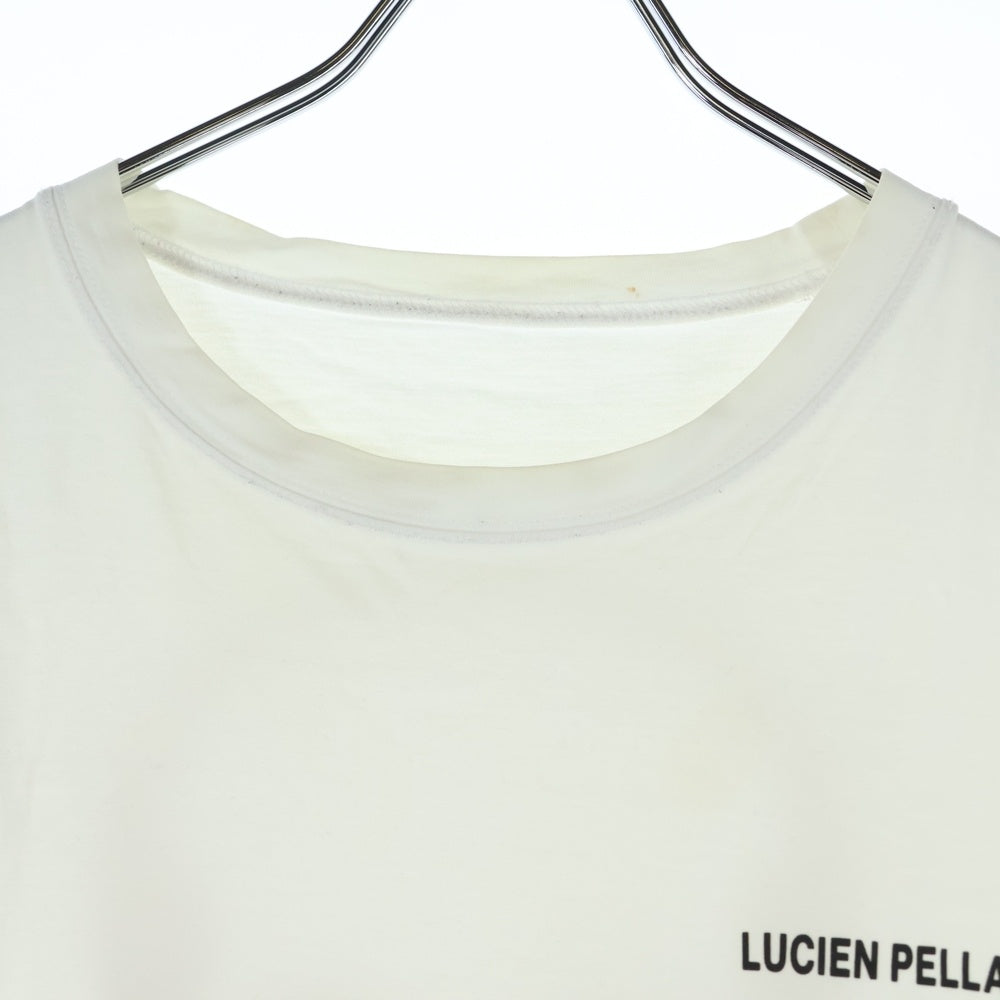 lucien pellat-finet(ルシアンペラフィネ) バックスカルプリント クルーネック半袖Tシャツ カットソー ホワイト