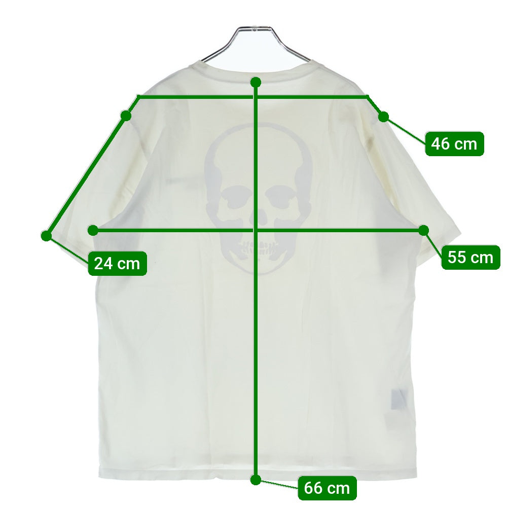 lucien pellat-finet(ルシアンペラフィネ) バックスカルプリント クルーネック半袖Tシャツ カットソー ホワイト