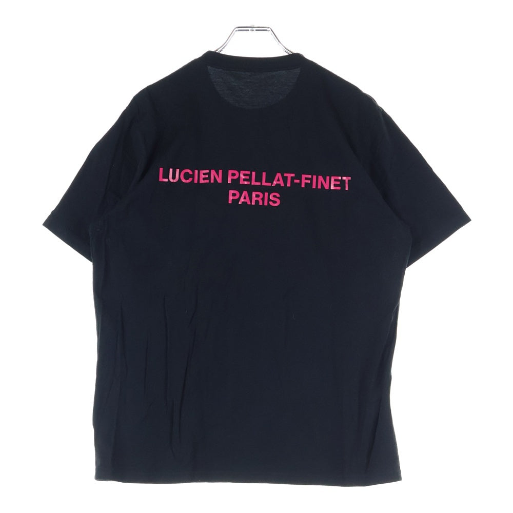 lucien pellat-finet(ルシアンペラフィネ) PARIS スカルプリント クルーネック半袖Tシャツ カットソー ブラック