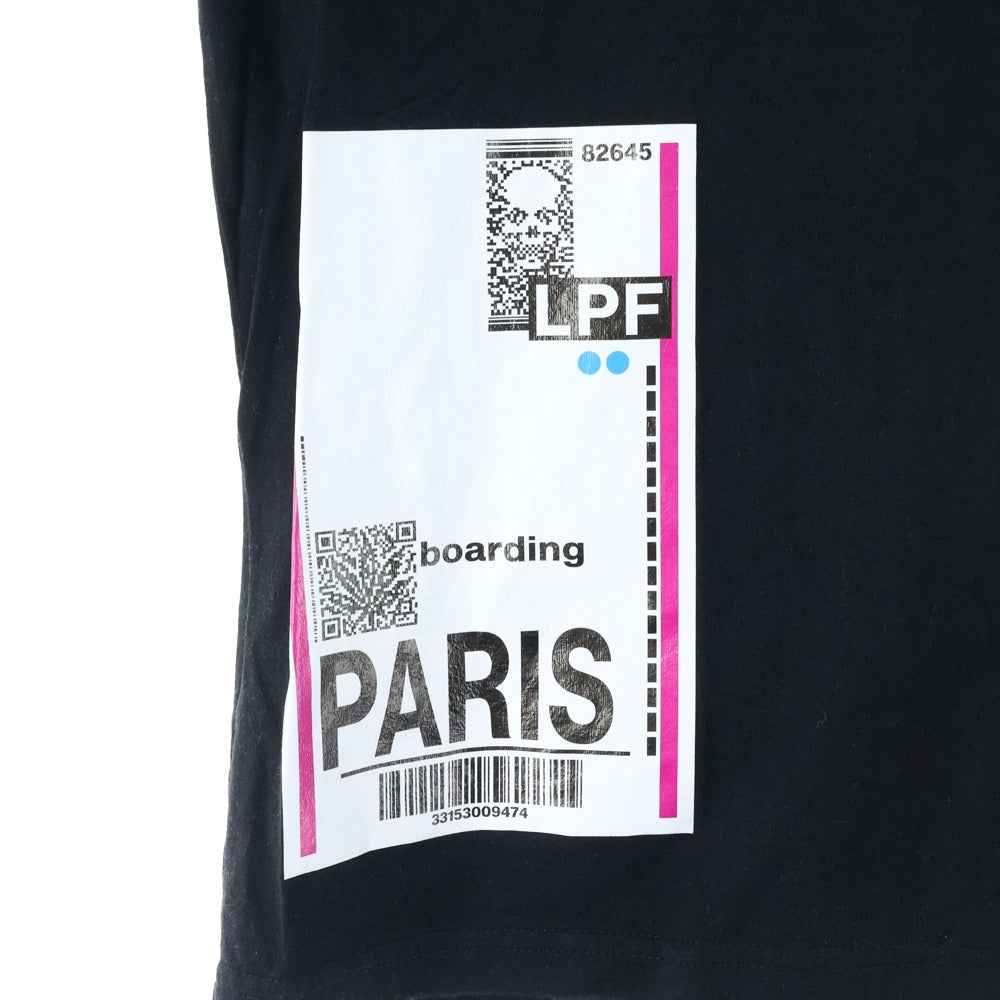 lucien pellat-finet(ルシアンペラフィネ) PARIS スカルプリント クルーネック半袖Tシャツ カットソー ブラック