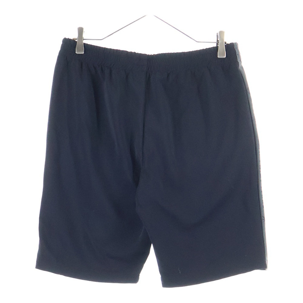 lucien pellat-finet(ルシアンペラフィネ) サイドロゴ スカル ハーフトラックパンツ ブラック