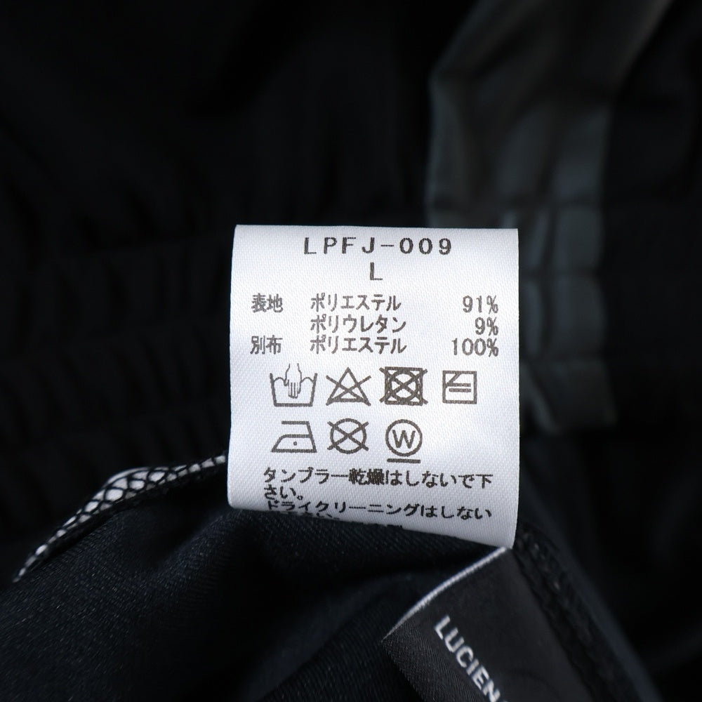 lucien pellat-finet(ルシアンペラフィネ) サイドロゴ スカル ハーフトラックパンツ ブラック