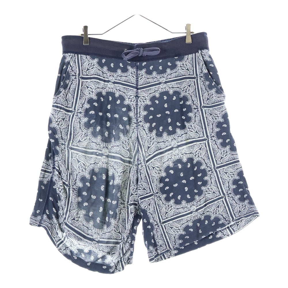 WTAPS(ダブルタップス) ペイズリー コットン スウェットハーフパンツ ネイビー