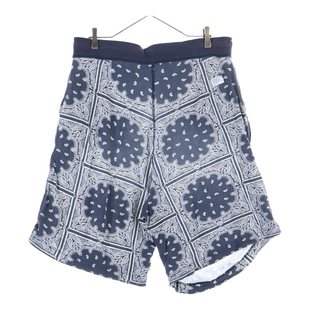 WTAPS(ダブルタップス) ペイズリー コットン スウェットハーフパンツ ネイビー