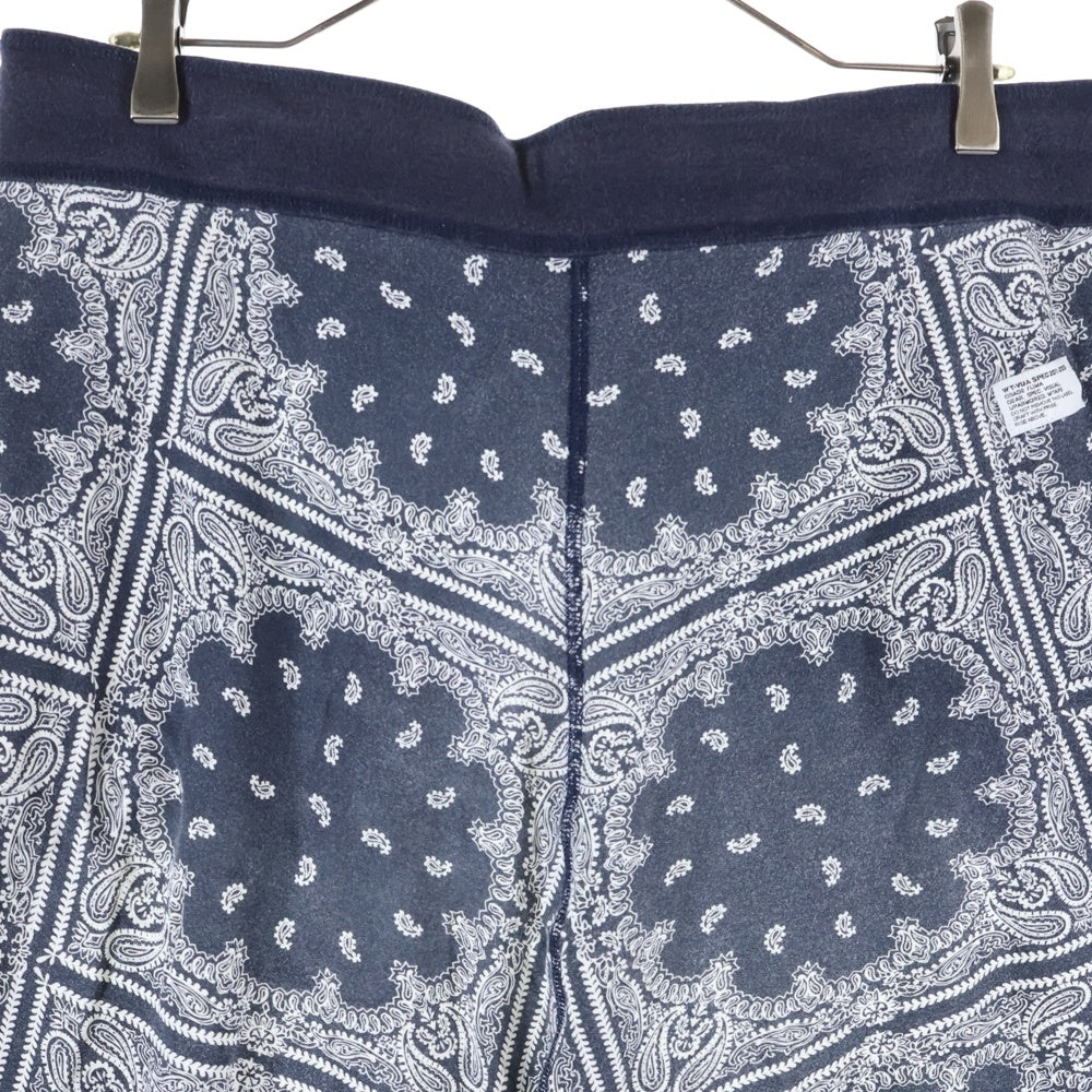 WTAPS(ダブルタップス) ペイズリー コットン スウェットハーフパンツ ネイビー