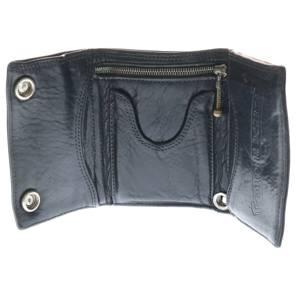 クロムハーツ 3FOLD　3フォールド クロスボールボタンレザーウォレット財布 クロムハーツ 3FOLD 3フォールド クロスボールボタンレザーウォレット財布