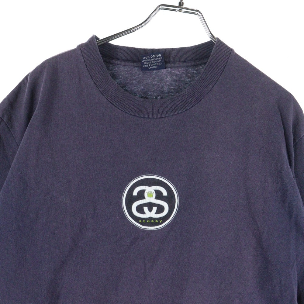 STUSSY(ステューシー) 90s シャネルロゴ 紺タグ 半袖Tシャツ カットソー ネイビー