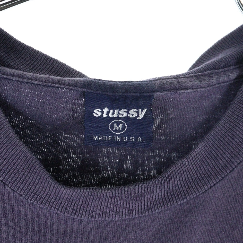 STUSSY(ステューシー) 90s シャネルロゴ 紺タグ 半袖Tシャツ カットソー ネイビー