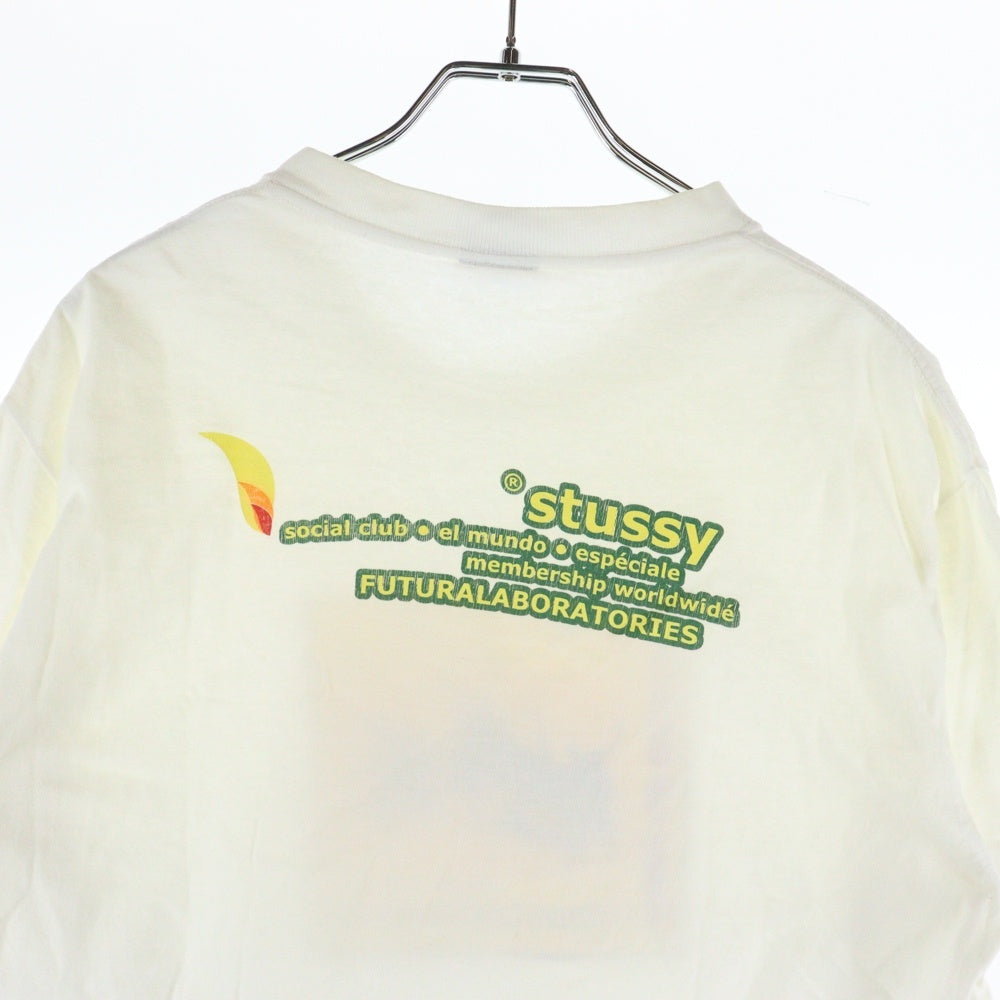 STUSSY(ステューシー) 90s ×Futura Laboratories 福岡チャプト4周年記念 フロントデザイン 半袖Tシャツ カットソー ホワイト