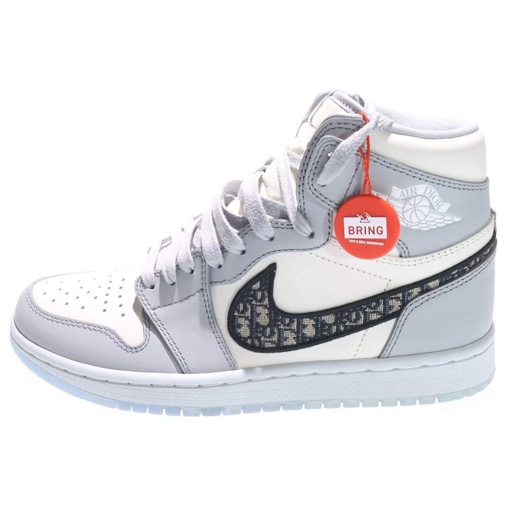 NIKE(ナイキ) ×DIOR AIR JORDAN 1 HIGH OG CN8607-002 3SH130ZDD ディオール エアジョーダン 1 ハイカットスニーカー グレー/ホワイト US6.5/24.5cm レディース