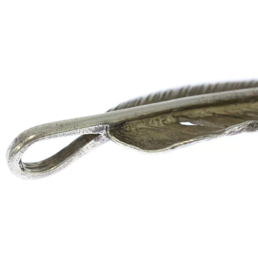 goro's(ゴローズ) 【現行】先金特大フェザー 右向き ペンダントトップ シルバー/ゴールド