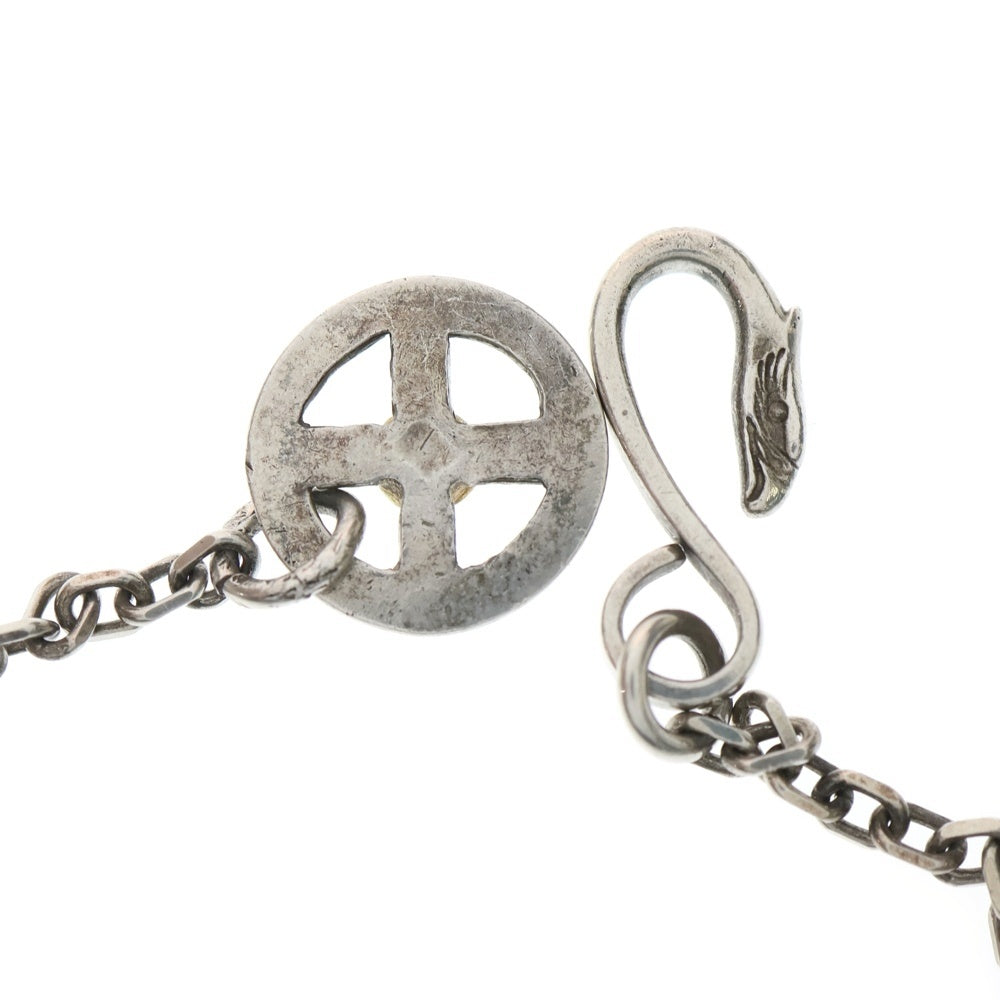 ゴローズ　メタル小　チェーン付き goro's(ゴローズ) メタル付きホイール細角チェーン ネックレスチェーン