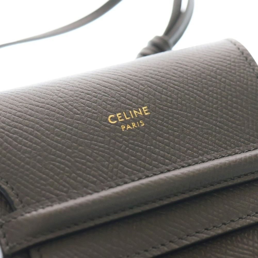 CELINE(セリーヌ) Phone pouch with Flap モバイルポーチ スマホケース グレー