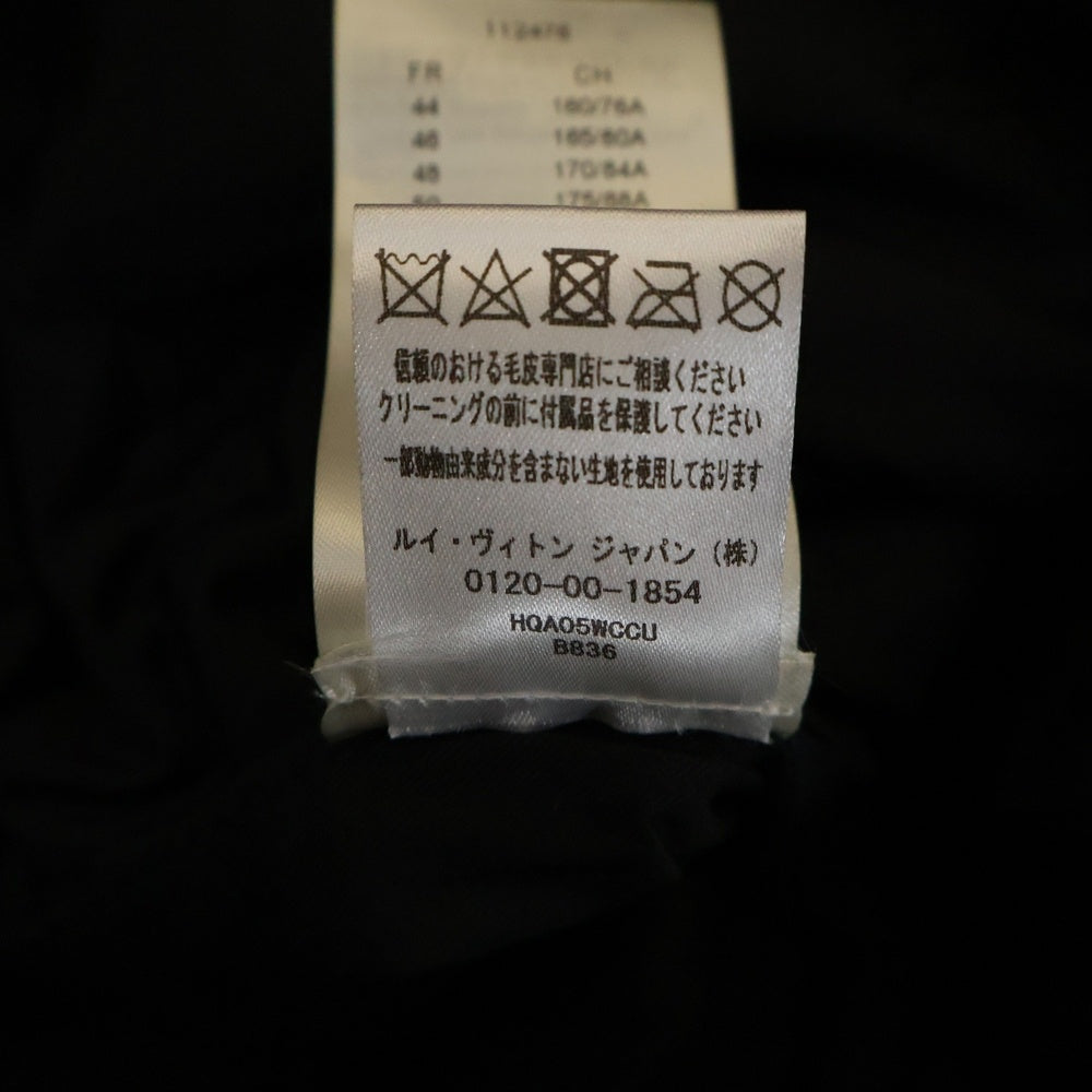 LOUIS VUITTON(ルイヴィトン) 24SS モノグラム デニム ラクーンファー フーデッド 中綿 ジップアップ ジャケット ブラック RM241M CCU HQA05W