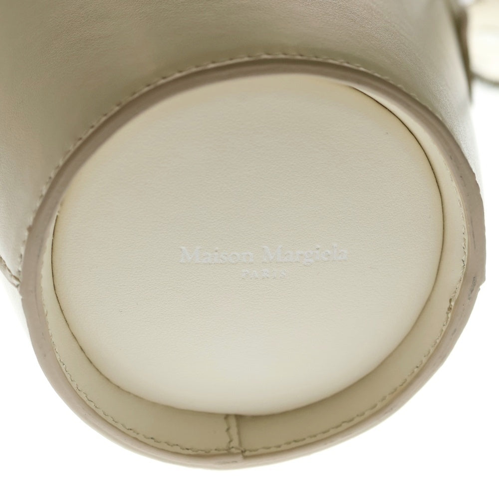 Maison Margiela(メゾンマルジェラ) Bucket Mini Bag 4ステッチ パテント コンビレザー バケット ミニ ショルダーバッグ アイボリー SB1WG0069