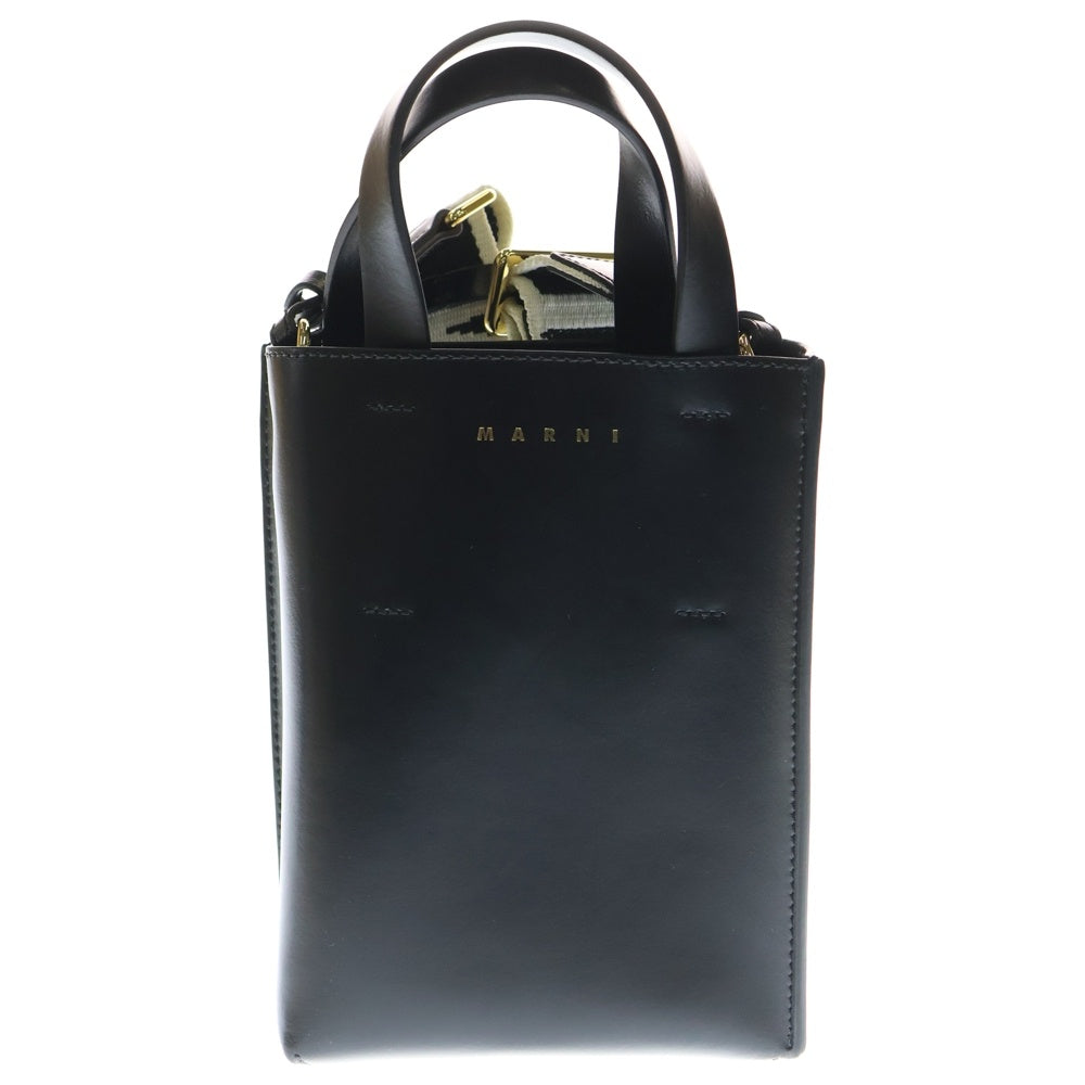 MARNI(マルニ) MUSEO ナノバッグ カーフレザー 2WAY ミニポシェット ブラック SHMP0050U0