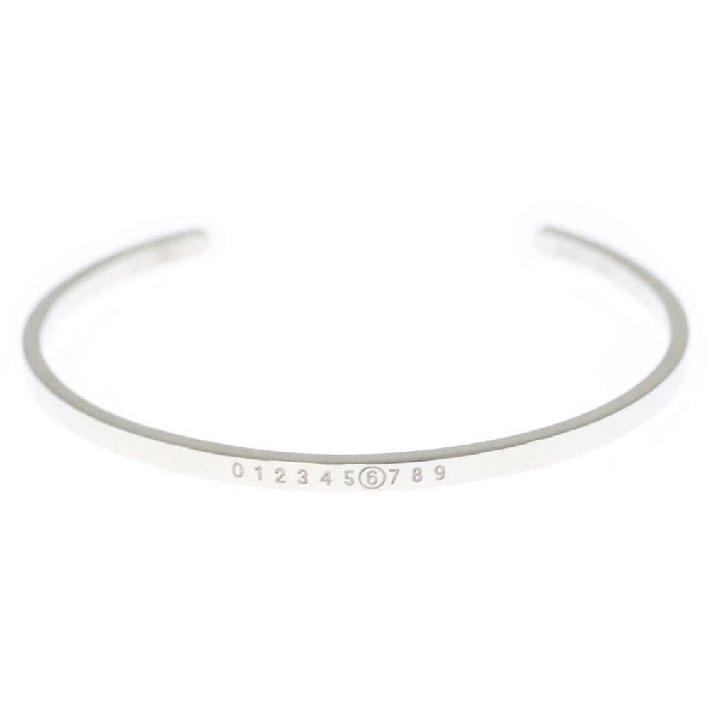 MM6 Maison Margiela(エムエムシックスメゾンマルジェラ) Numeric ミニマルシグネチャー カフブレスレット バングル シルバー