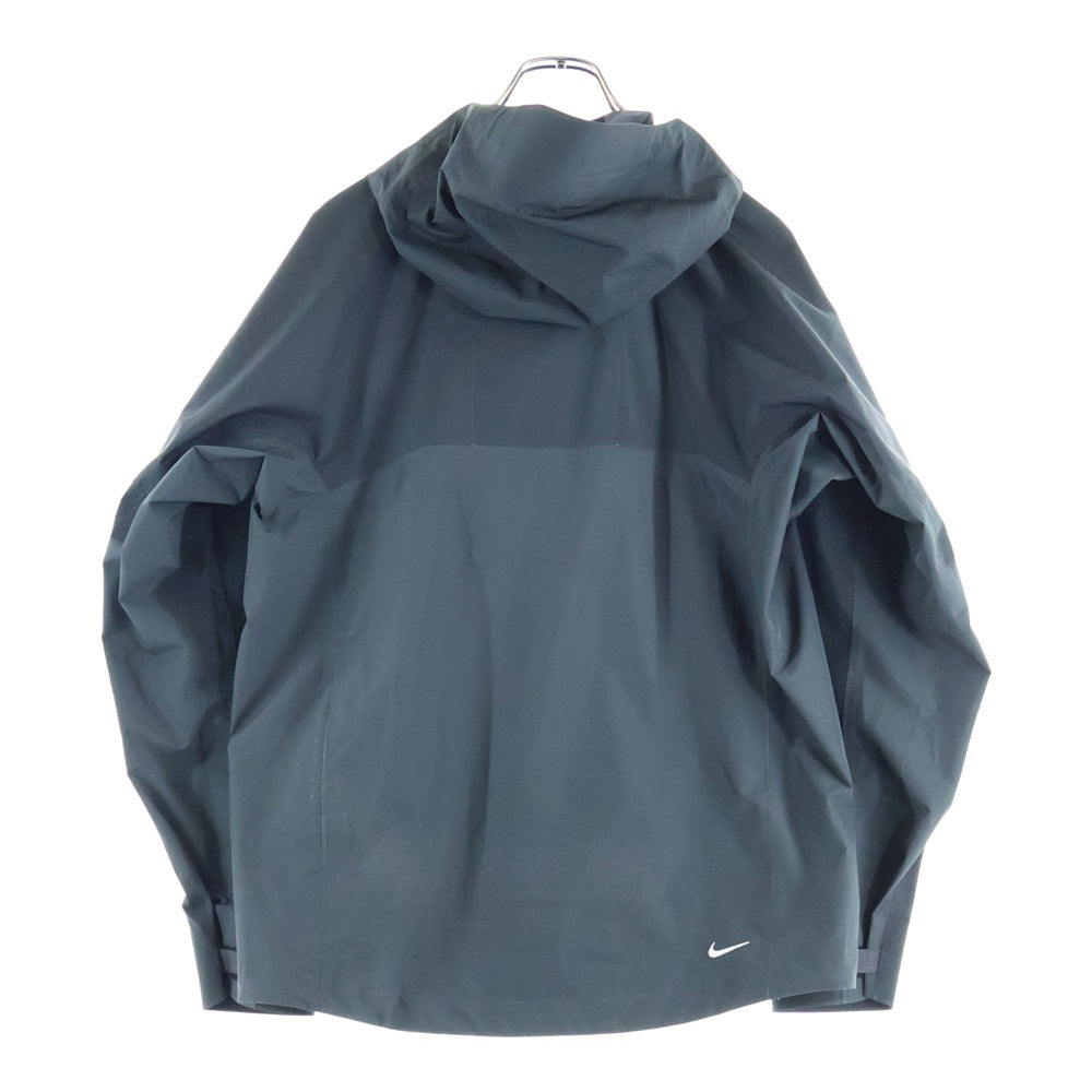 NIKE ACG(ナイキエーシージー) AS M ACG SF CASCADE RNS JKT FZ OFF NOIR DR5265-045 ロゴ刺繍 フルジップアップ フーデッドジャケット ブラック