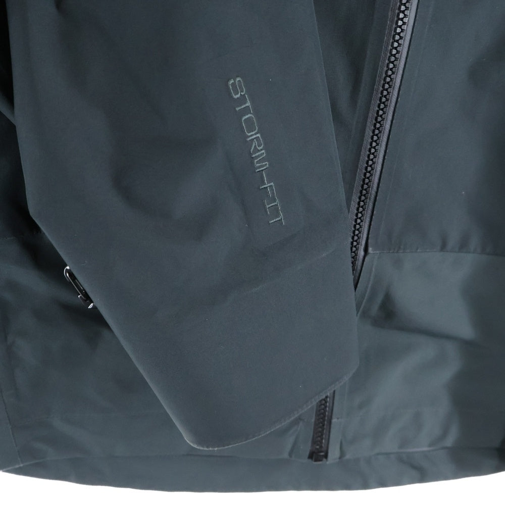 NIKE ACG(ナイキエーシージー) AS M ACG SF CASCADE RNS JKT FZ OFF NOIR DR5265-045 ロゴ刺繍 フルジップアップ フーデッドジャケット ブラック