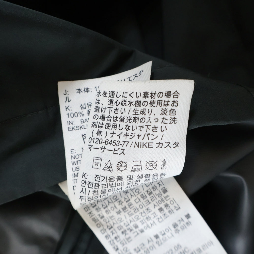 NIKE ACG(ナイキエーシージー) AS M ACG SF CASCADE RNS JKT FZ OFF NOIR DR5265-045 ロゴ刺繍 フルジップアップ フーデッドジャケット ブラック