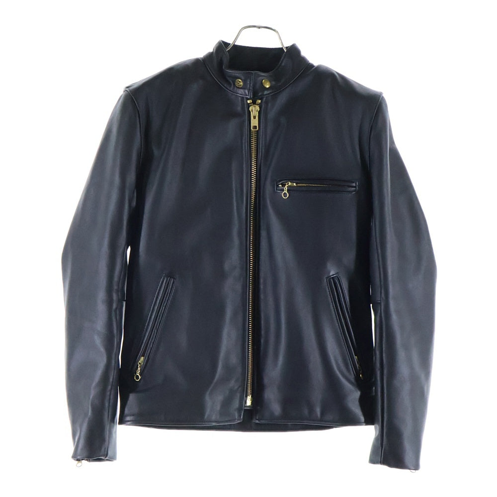 VANSON(バンソン) Model B ライナー付き シングルライダース レザージャケット ブラック