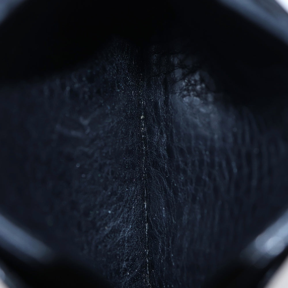 CHROME HEARTS(クロムハーツ) DOUBLE SIDE ダブルサイド スクロールラベル付レザーカードケース ブラック