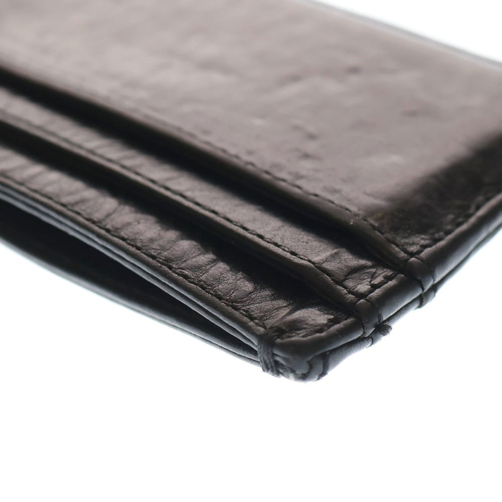 CHROME HEARTS(クロムハーツ) DOUBLE SIDE ダブルサイド スクロールラベル付レザーカードケース ブラック