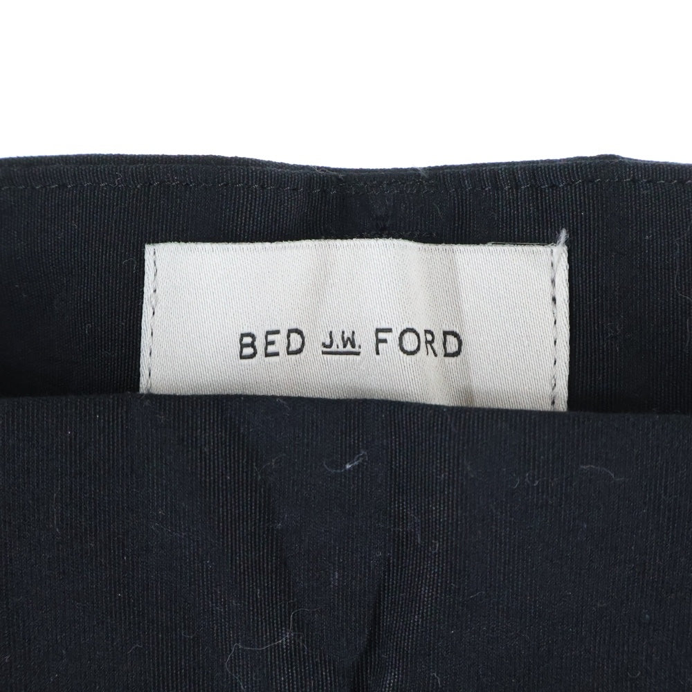 BED J.W. FORD(ベッドフォード) 24SS COTTON TWO-TUCK PANTS コットン2タックパンツ ブラック 24SS-B-PT06