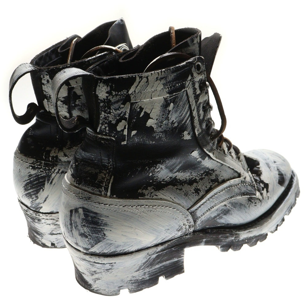 Maison Martin Margiela(メゾンマルタンマルジェラ) SIERRA BOOTS シエラブーツ ペイント加工 ブラック/ホワイト S58WU0421 P8192