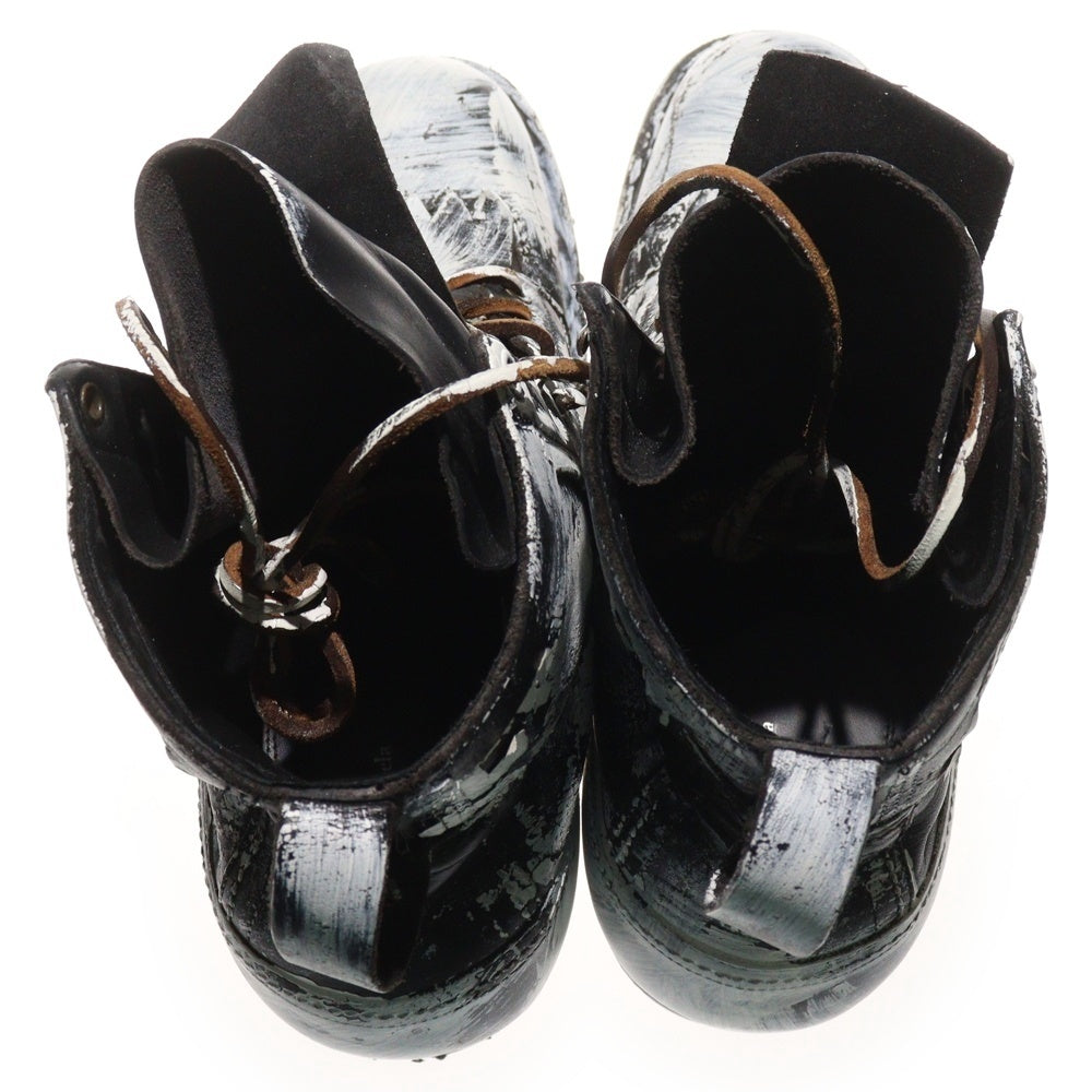 Maison Martin Margiela(メゾンマルタンマルジェラ) SIERRA BOOTS シエラブーツ ペイント加工 ブラック/ホワイト S58WU0421 P8192