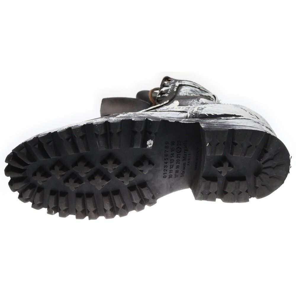 Maison Martin Margiela(メゾンマルタンマルジェラ) SIERRA BOOTS シエラブーツ ペイント加工 ブラック/ホワイト S58WU0421 P8192