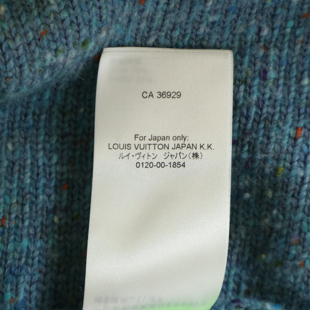 LOUIS VUITTON(ルイヴィトン) 22SS モノグラムシグネチャー ニットカーディガン ブルー/グリーン RM221 IZ4 HMN83W