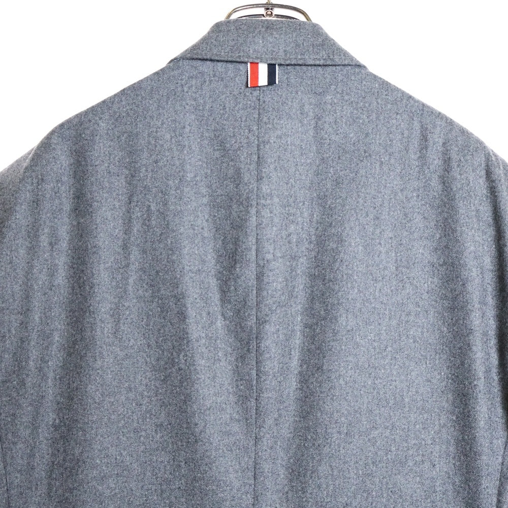 THOM BROWNE(トムブラウン) フランネル 4BAR クラシック チェスターフィールド オーバーコート グレー