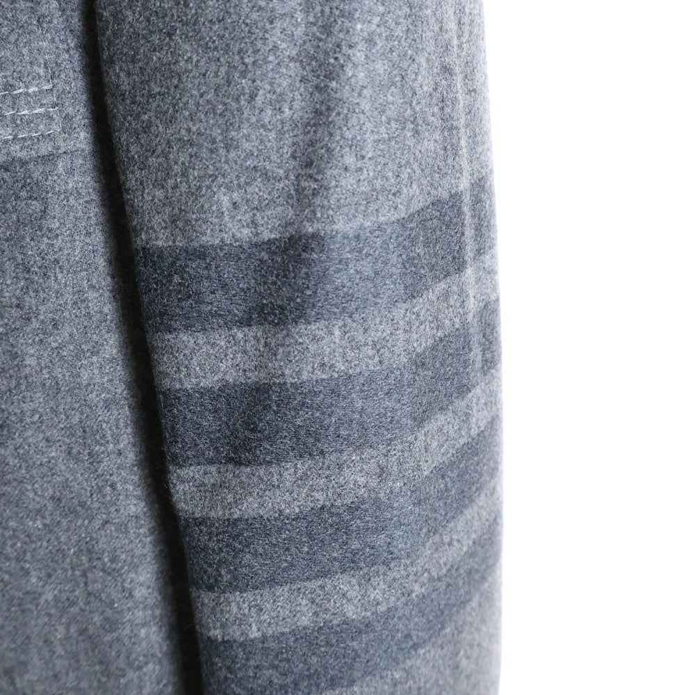 THOM BROWNE(トムブラウン) フランネル 4BAR クラシック チェスターフィールド オーバーコート グレー
