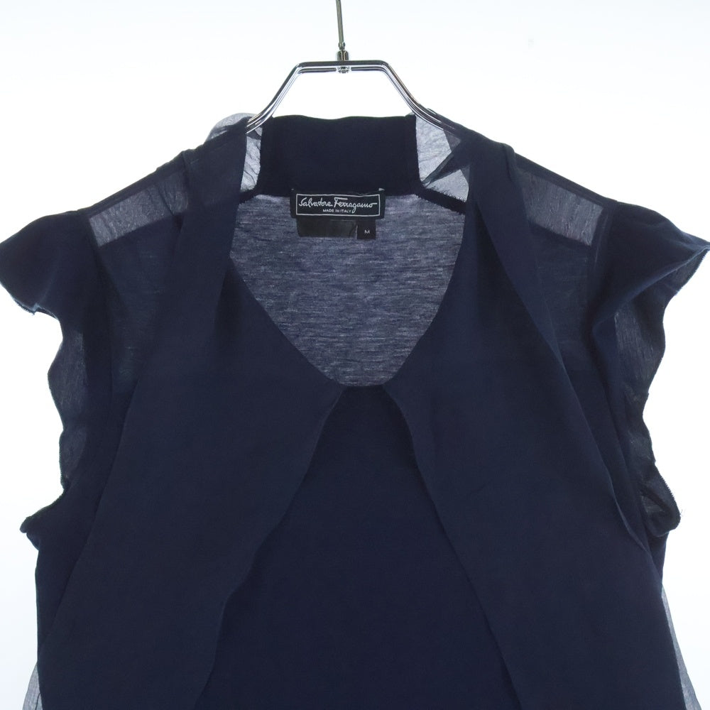 Salvatore Ferragamo(サルヴァトーレ フェラガモ) ノースリーブ ブラウス レディース ネイビー
