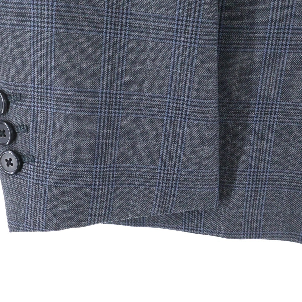 PRADA(プラダ) グレンチェック柄2B ウールテーラードジャケット グレー