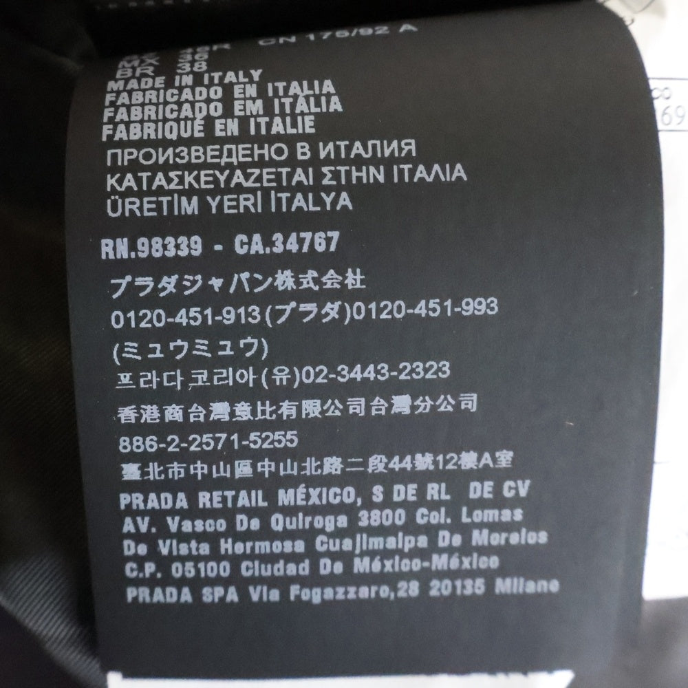 PRADA(プラダ) グレンチェック柄2B ウールテーラードジャケット グレー UGM169 S221 10EA