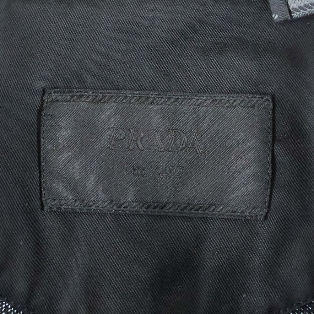 PRADA(プラダ) カシミア 裏ボア ジップアップベスト ブラック UMT345