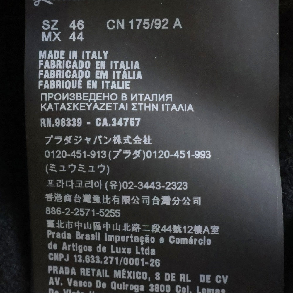 PRADA(プラダ) カシミア 裏ボア ジップアップベスト ブラック UMT345