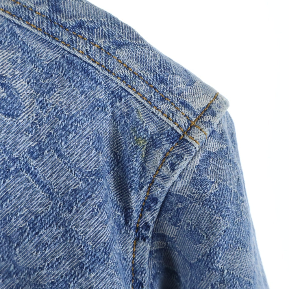 DIESEL(ディーゼル) 18AW D-Late All Over Logo Oversized Denim Jacket デニムジャケット ブルー