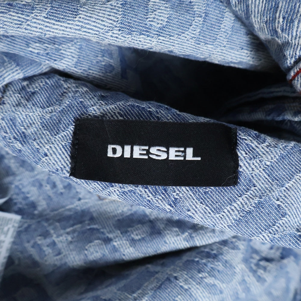 DIESEL(ディーゼル) 18AW D-Late All Over Logo Oversized Denim Jacket デニムジャケット ブルー