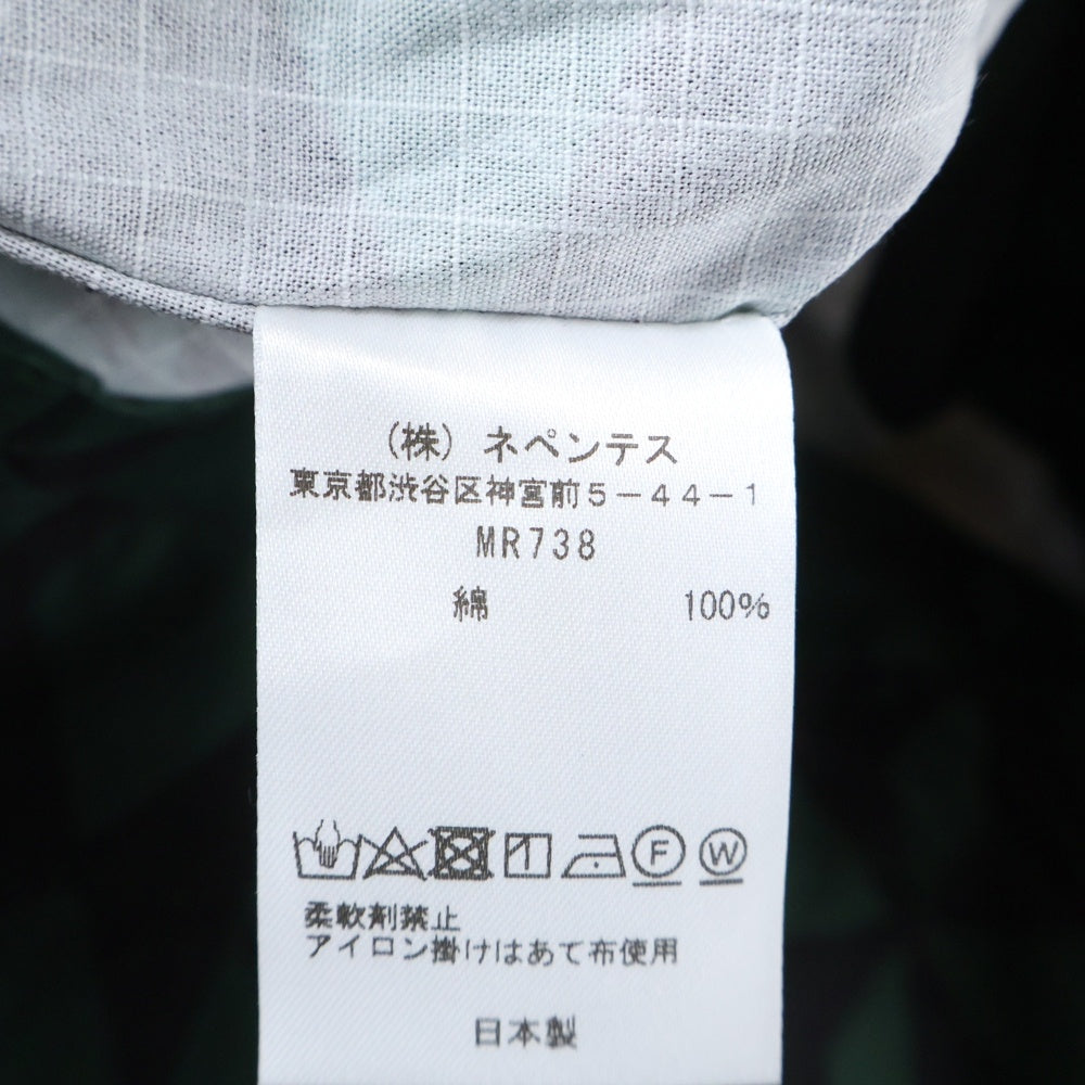 SOUTH2 WEST8(サウス2ウエスト8) 総柄デザイン 長袖シャツ MR738 グリーン/ブラック