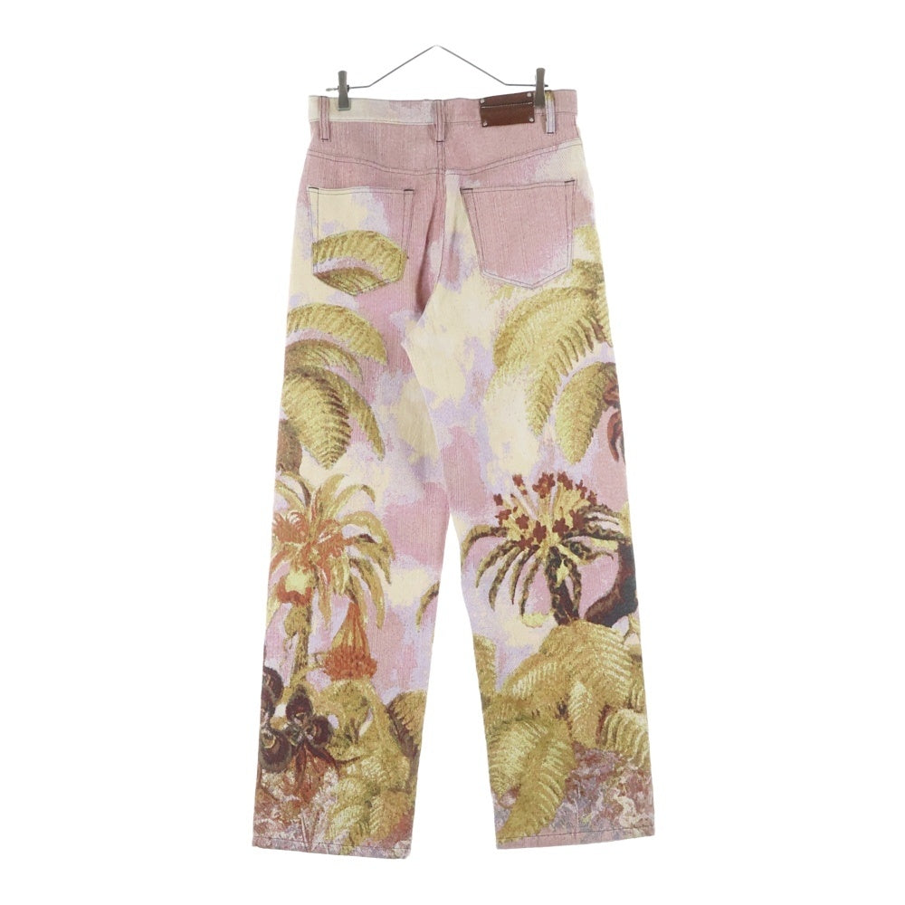 DRIES VAN NOTEN(ドリスヴァンノッテン) ジャカードワイドレッグパンツ 232-120 ピンク