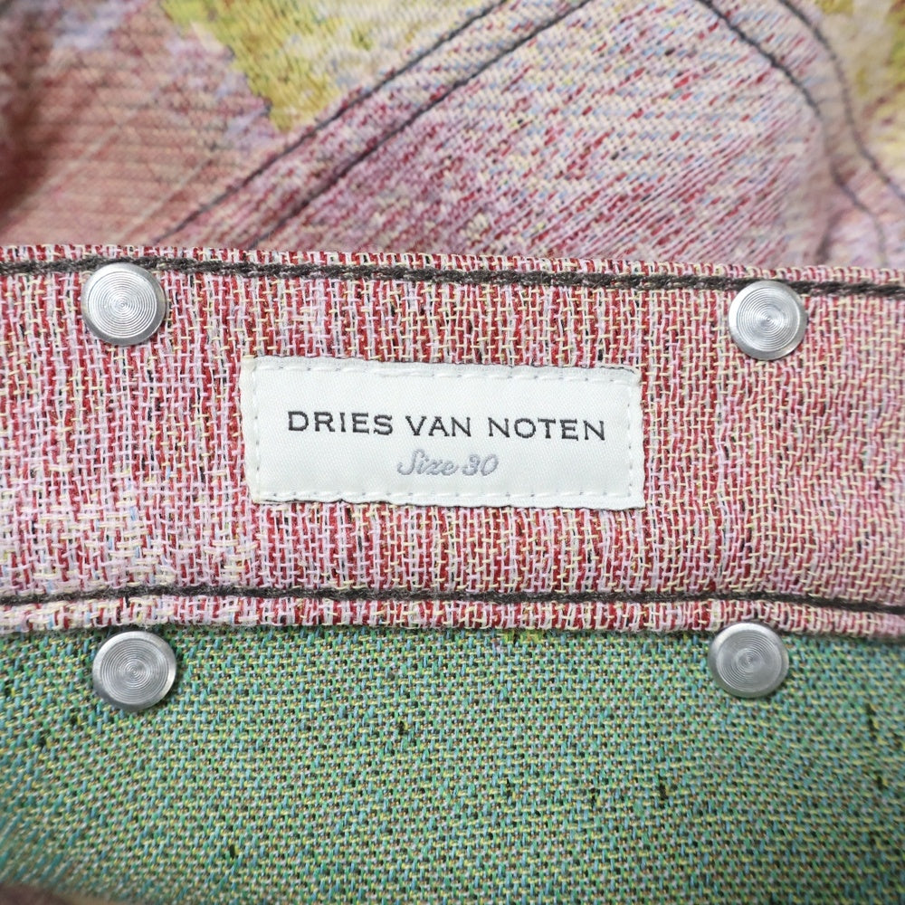 DRIES VAN NOTEN(ドリスヴァンノッテン) ジャカードワイドレッグパンツ 232-120 ピンク