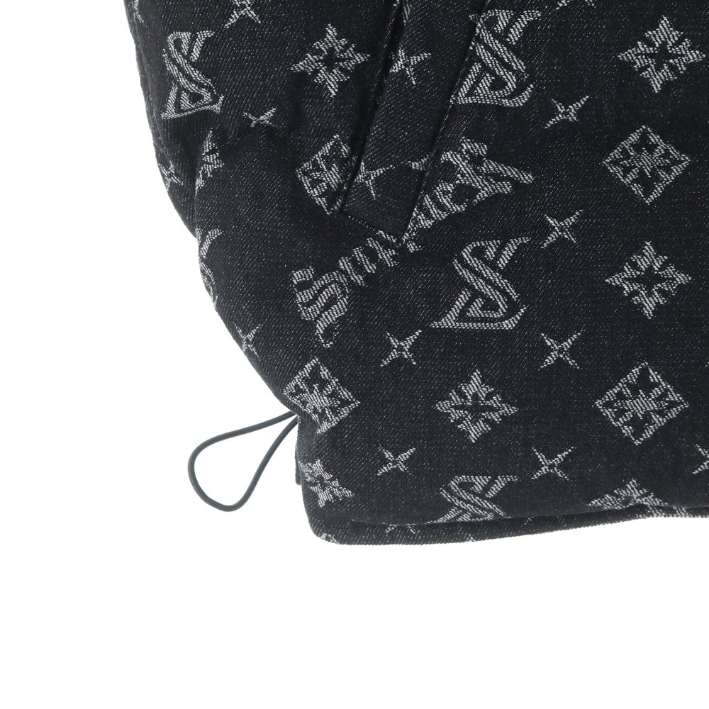 SUPPLIER(サプライヤ) ロゴ総柄 ジップアップベスト ブラック