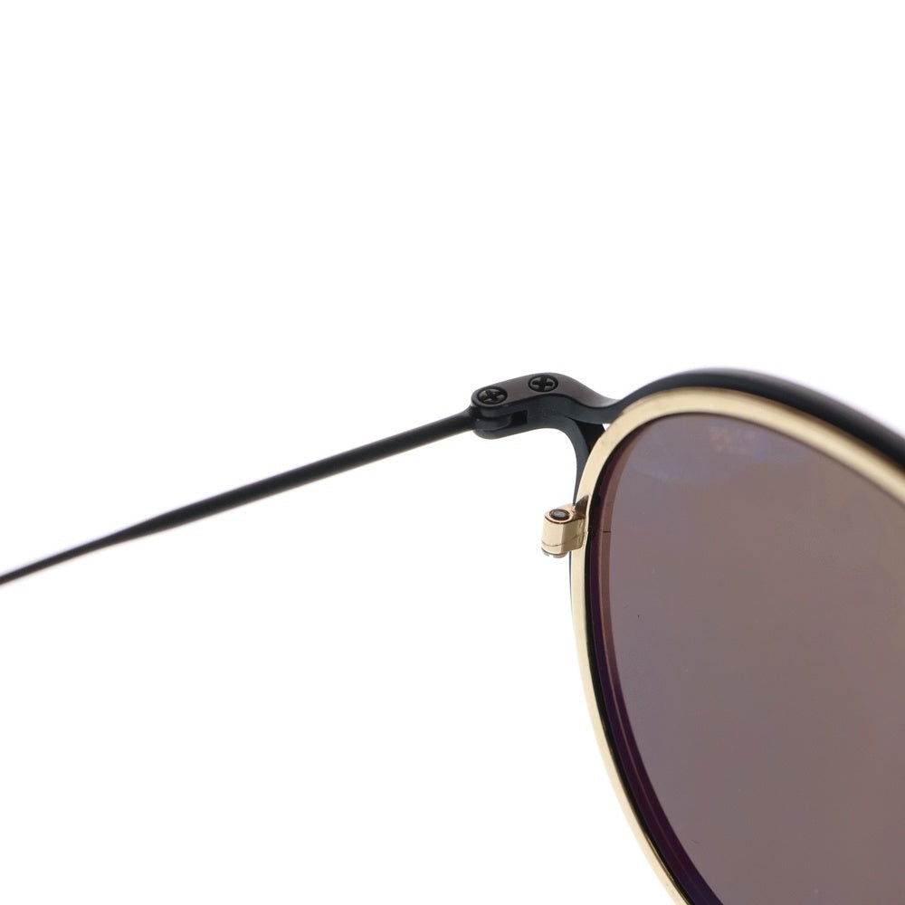 EYEVAN(アイヴァン) Titanium Temple Boston sunglasses ボストンサングラス チタン ゴールド/ブラック レディース